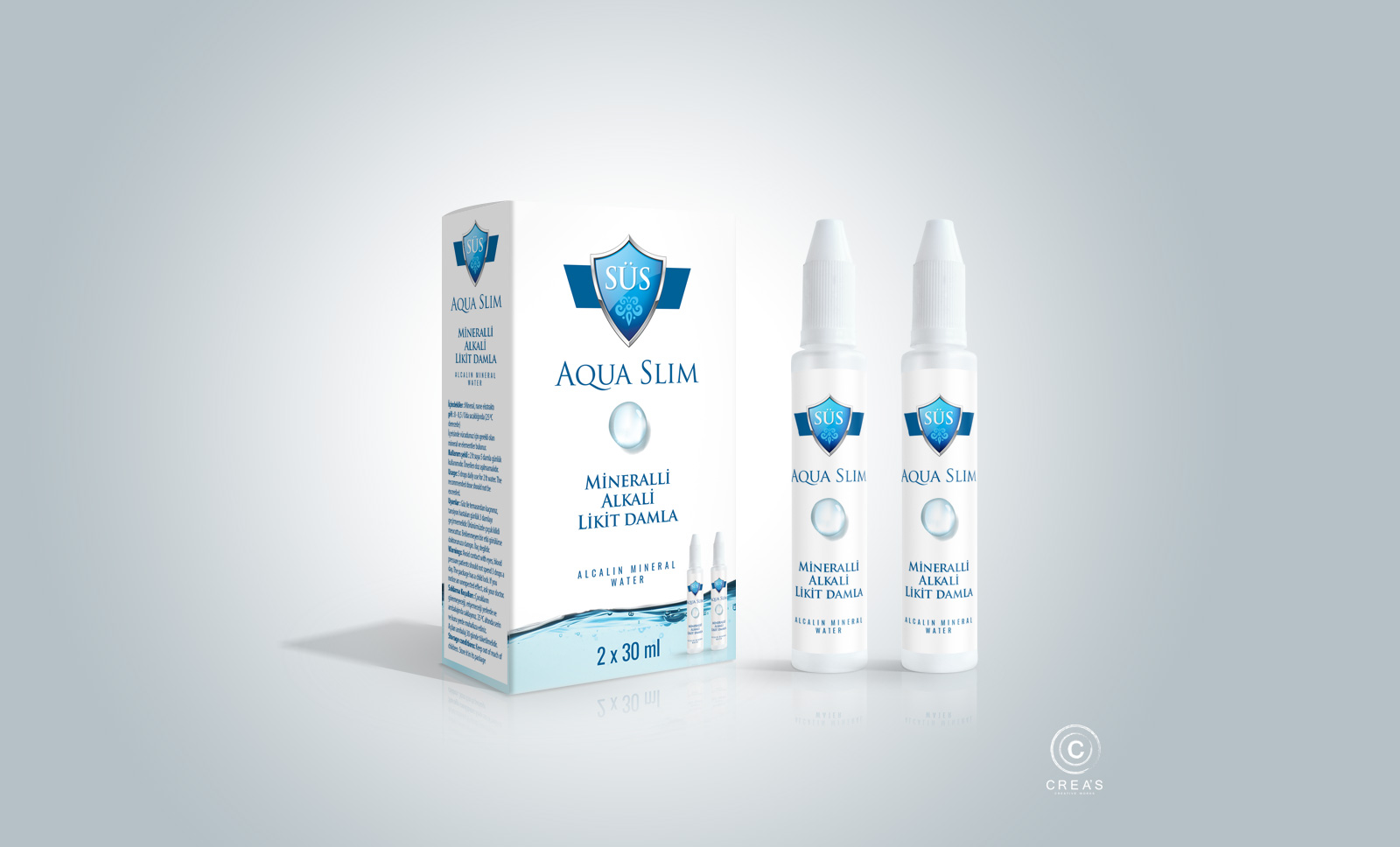 Creas Creative Tasarım ve Reklam Ajansı İzmir - Aqua Slim Ambalaj Tasarımı