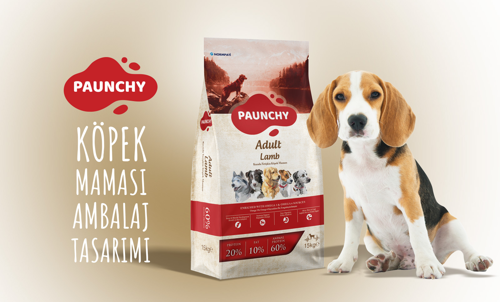 Creas Creative Tasarım ve Reklam Ajansı İzmir - köpek maması ambalaj tasarımı