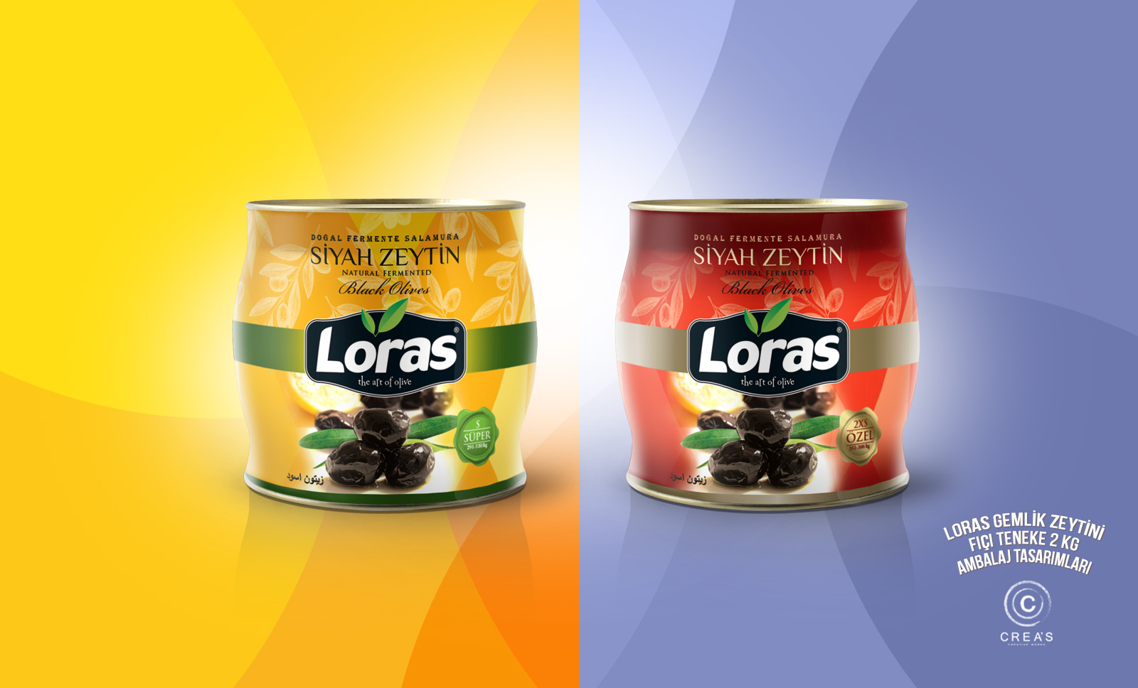 Creas Creative Tasarım ve Reklam Ajansı İzmir - Loras Zeytin Ambalaj Tasarımı