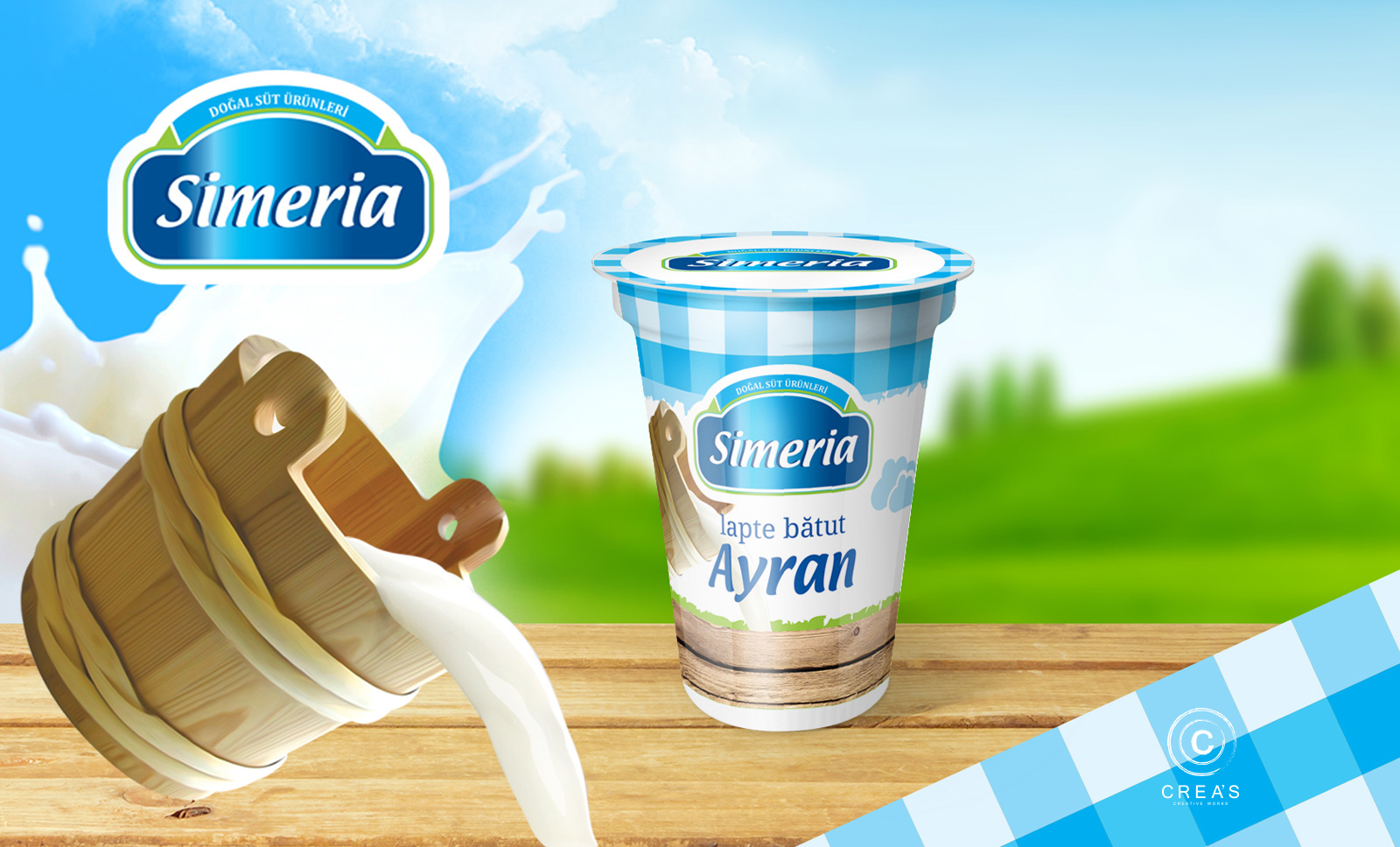 Creas Creative Tasarım ve Reklam Ajansı İzmir - Simeria Ayran Ambalaj Tasarımı